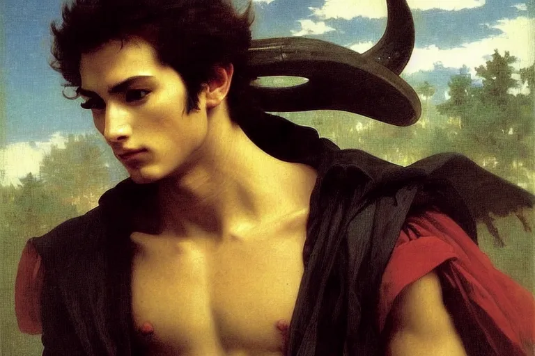 Image similar to portrait of a kamen rider, majestic, solemn, by bouguereau