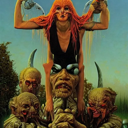 Prompt: an amazing masterpiece of art by gerald brom, trash humpers