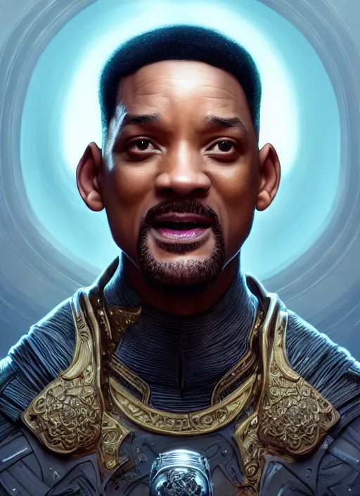 Image similar to will smith as oscar diggs, intricate, d & d, fantasy, art nouveau, digital painting, trending on artstation, sharp focus, illustration, global illumination, ray tracing, art by artgerm and greg rutkowski and ruan jia