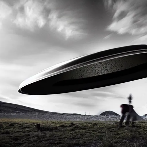 Image similar to ufo ignoring the laws of physics. person watching. entries in the 2 0 2 0 sony world photography awards.