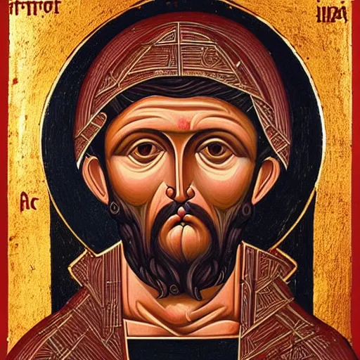 Image similar to portrait of a sloth, ancient byzantine icon, roman catholic icon, saintly, orthodox