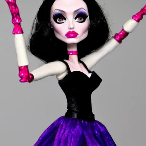 Image similar to beautiful monster high doll of angelina jolie