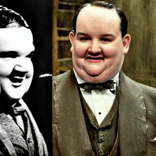 Image similar to oliver hardy and stan laurel in game of thrones