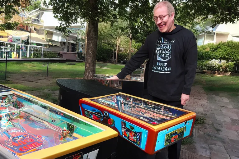 Prompt: Pinball Al Fresco