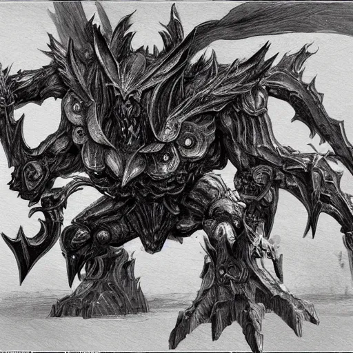 Image similar to boss from from software, concept art