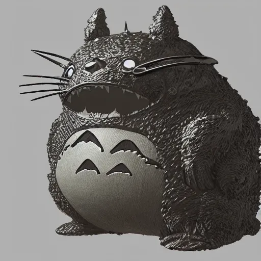 Image similar to totoro, intricate detail, royo, klimt, miro, vallejo, frazetta, giger, whealan, hd, unreal engine,