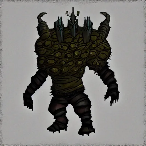 Prompt: Original video game boss in the style of Dark Souls