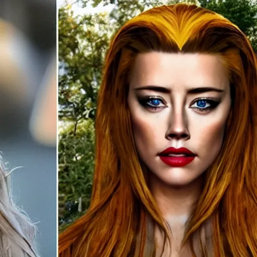 Image similar to a [ gourd ] carved shaped to look like ( amber heard ) face hybrid intercross