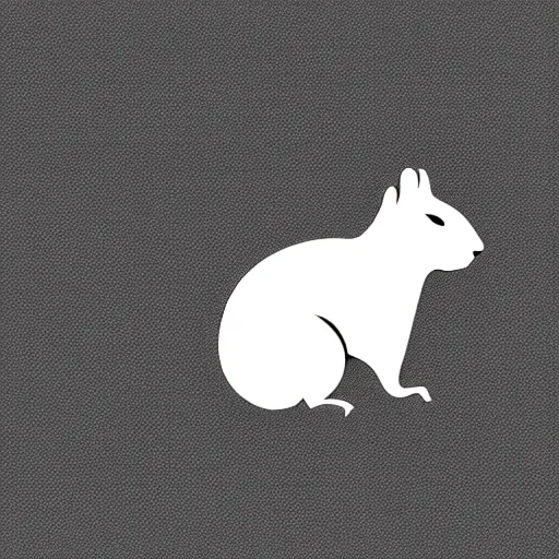 Image similar to mono chrome outline of a squirrel with a white background