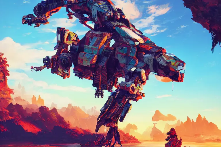 Image similar to sunwing machine mecanical creature robot of horizon forbidden west horizon zero dawn radiating a glowing aura global illumination ray tracing hdr fanart arstation by ian pesty and alena aenami artworks in 4 k