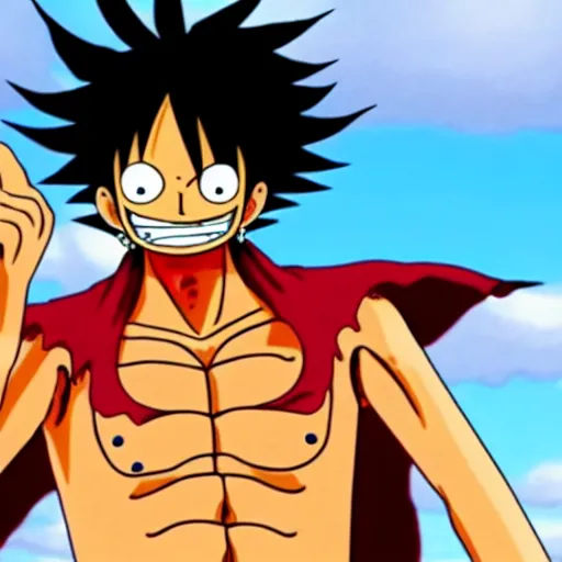 Image similar to luffy as dragon, cinematic