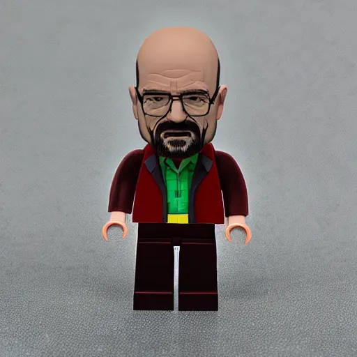 Image similar to walter white mini figure , toy , big head , photograph , 4k , HD