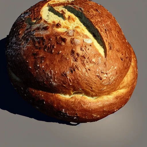 Image similar to bread as a real person, photorealistic, cinematic