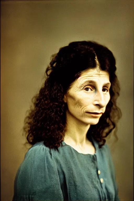 Prompt: photographic portrait by helen levitt of the woman who inspired gioconda, studio lighting, fog, sigma 8 5 mm lens f / 2. 8