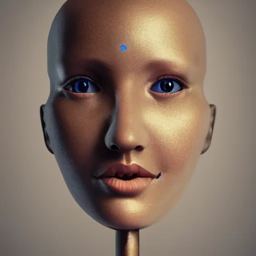 Prompt: beautiful ball jointed doll head, long shiny hair, intricate detailed, sharp focus, octane render, high quality, Symmetrical face composition, 8k, volumetric lighting, on black background