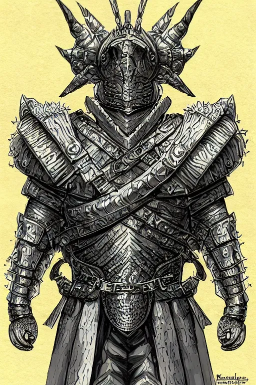 Image similar to artichoke armoured warrior, symmetrical, highly detailed, digital art, sharp focus, trending on art station, kentaro miura art style