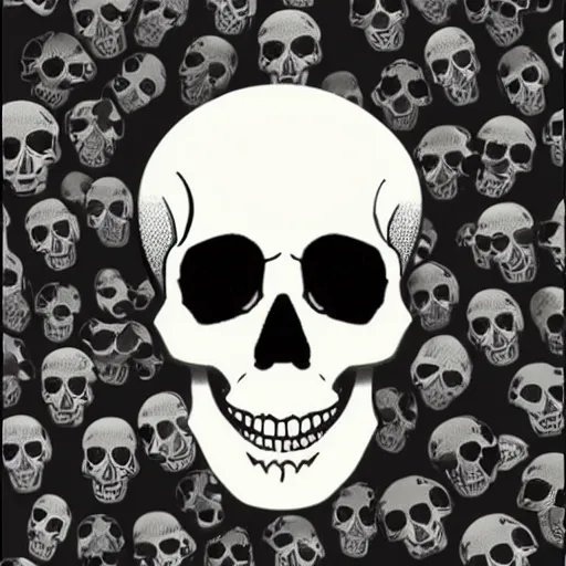 Image similar to whatsapp and instagram messages collage in the shape of a skull