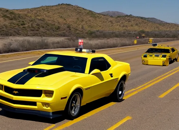 CHEVROLET CAMARO LT DRIVING AWAY FROM THE POLICE CHASE Granny in her  favorite yellow Chevy Asphalt 9 - video Dailymotion