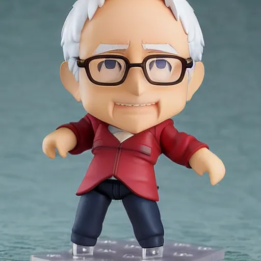 Prompt: an anime nendoroid figurine of Bernie Sanders, fantasy, figurine, product photo