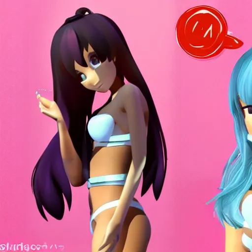 Image similar to Ariana Grande as a MMD model, 3D, style of Ariana Grande model, Vocaloid, soft color, high fantasy, elegant, art station, pixiv, trending, editor’s pickup