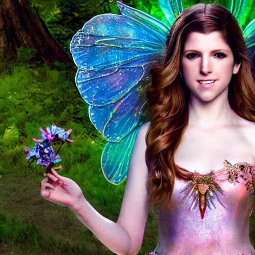 Prompt: anna kendrick as a beautiful fairy, 8 k resolution hyperdetailed photo realistic, extremely high quality and life like