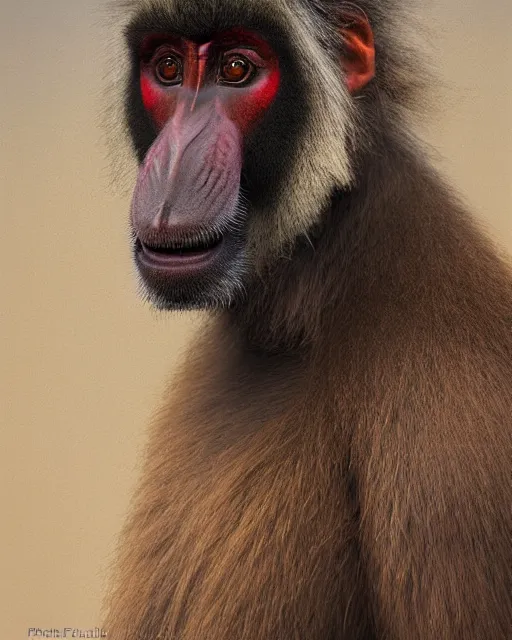 Image similar to portrait of a mandrill by Patrick Faulwatter, Andrée Wallin, Sylvain Sarrailh