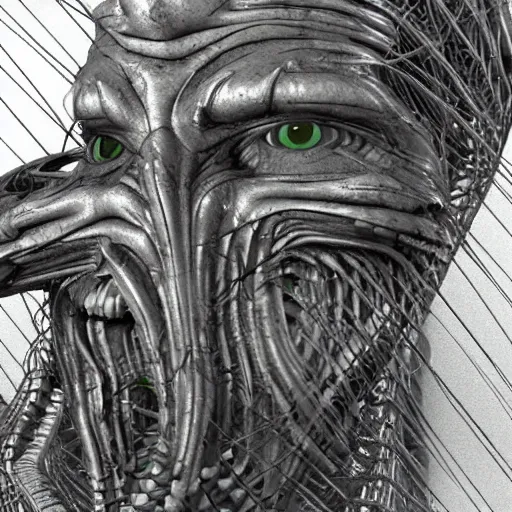 Image similar to HYPER REALISTIC VFX SIMULATION of one of H.R GIGER'S works