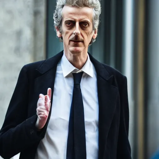 Image similar to portrait of peter capaldi visiting milan