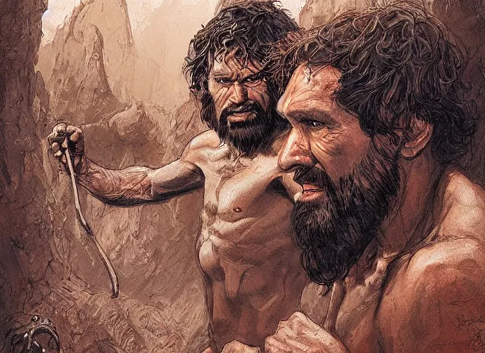 Image similar to a highly detailed caveman portrait of stephen strange, james gurney, james jean