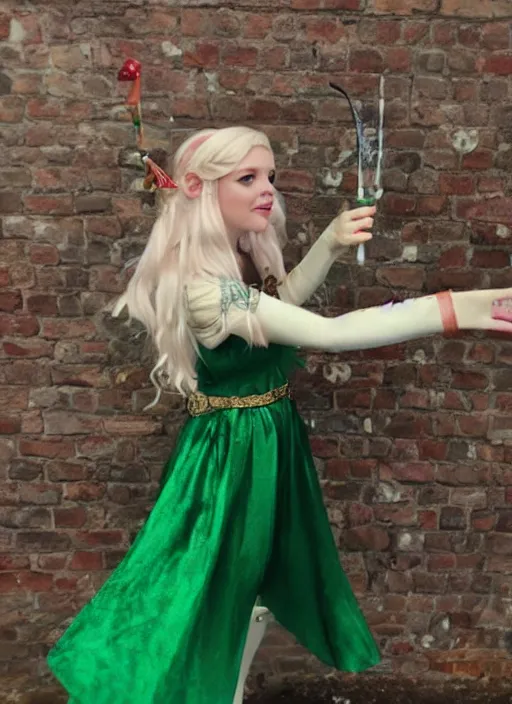 Image similar to the singer aurora as an elf