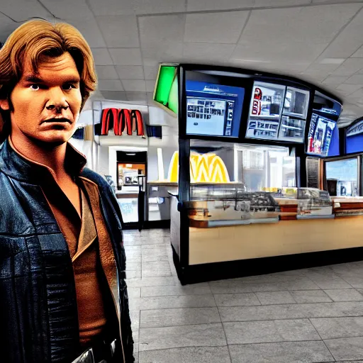 Prompt: Han solo at McDonalds, HDR