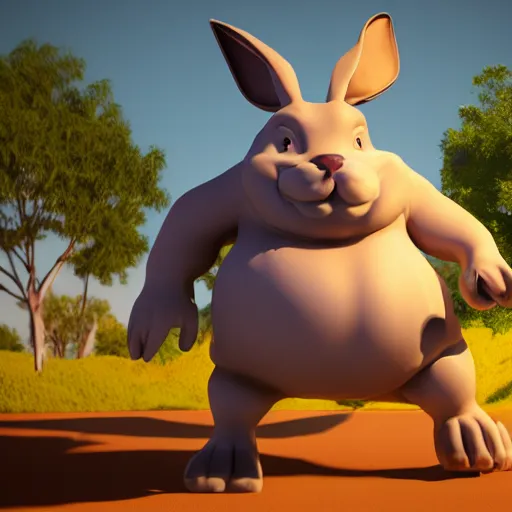 Image similar to 3D render of Big Chungus, Octane Render, Unreal Engine 5