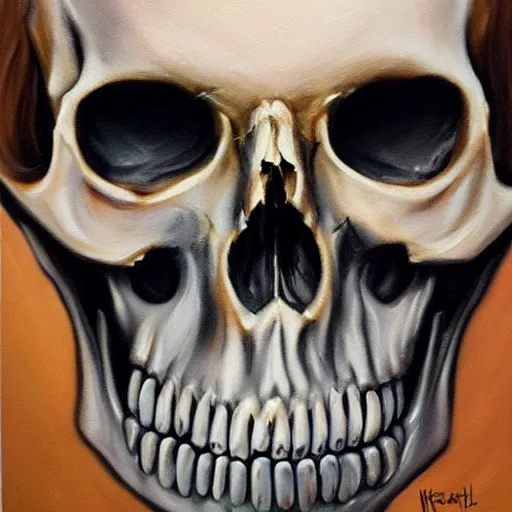 Image similar to oil painting skulls and tears detailed realistic by kristen margiotta