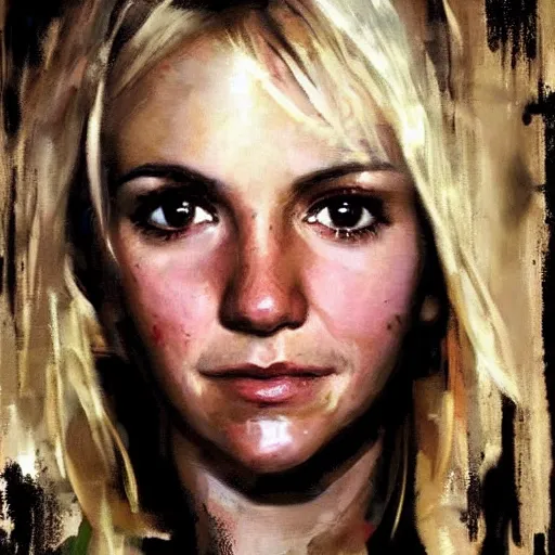 Prompt: jamie lynn spears and anna faris morphed together, hybrid, jeremy mann painting