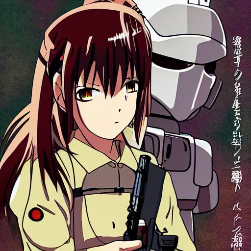 Prompt: an anime girl soldier, sci-fi, angry, anime by Studio Ghibli