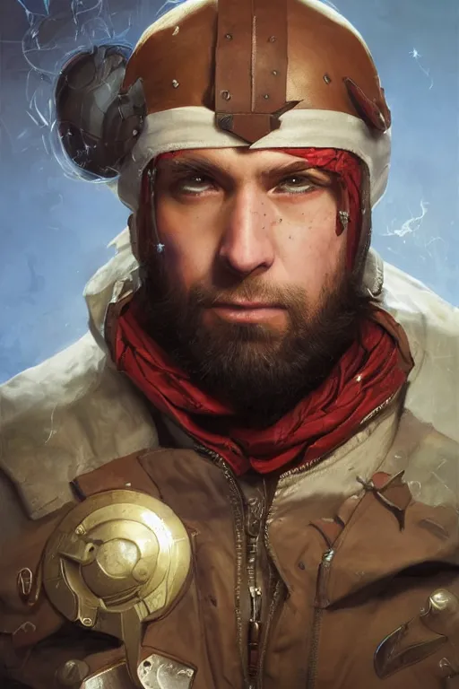 Image similar to portrait of the alchemist wearing the legendary loot headgear by artgerm and Craig Mullins, James Jean, Andrey Ryabovichev, Mark Simonetti and Peter Morbacher 16k