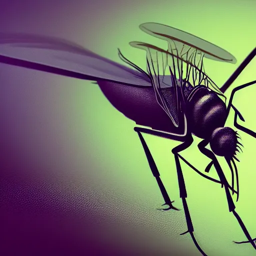 Image similar to digital art of a mosquito high quality trending on art station