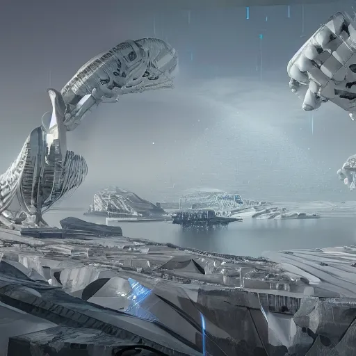 Prompt: sci-fi wall structure on the coronation of napoleon painting and digital billboard with photogrammetry cloud in the middle, unreal engine 5, keyshot, octane, artstation trending, ultra high detail, ultra realistic, cinematic, 8k, 16k, in style of zaha hadid, in style of nanospace Michael Menzelincev, in plastic, dark, tilt shift,