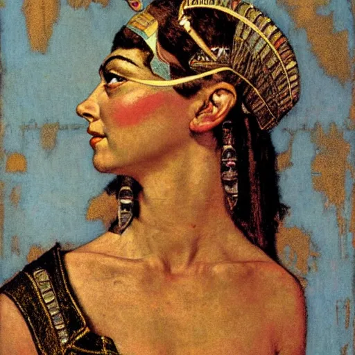 Prompt: cleopatra by norman rockwell