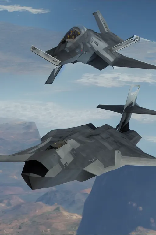 Image similar to Geralt of Rivia piloting a Lockheed Martin F-22 Raptor