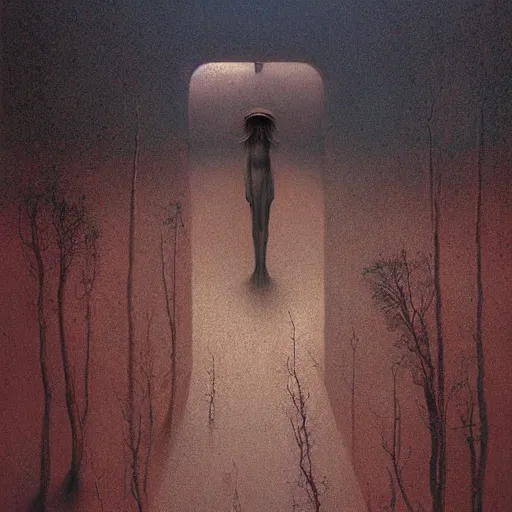 Image similar to people, by Zdzislaw Beksinski