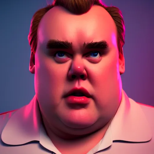 Image similar to portrait of john candy suffering, metaverse, octane render, trending on artstation