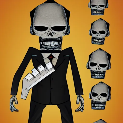 Image similar to grim fandango art style character concept