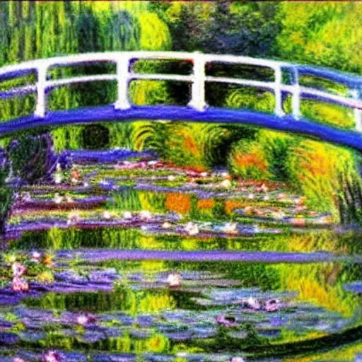 Prompt: secret uncovered painting, final rendition of monet water lilies, monet's most beautiful work