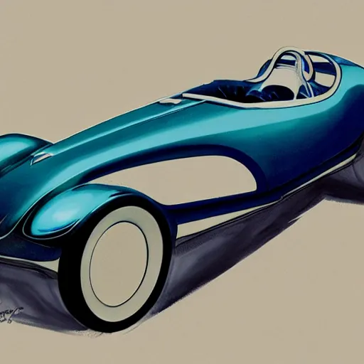 Prompt: art deco, race car, concept art