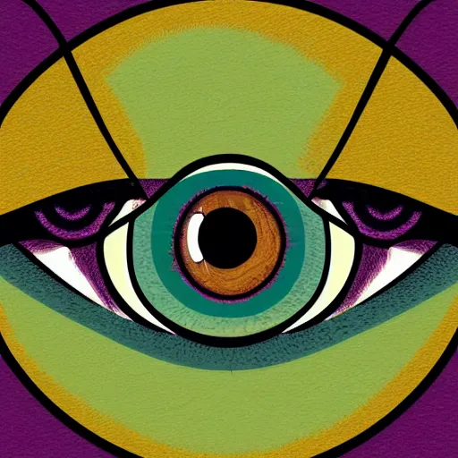 Image similar to eye logo, eyesight, field of view, owl eyes, graphic design, aiga, symmetrical, vector art