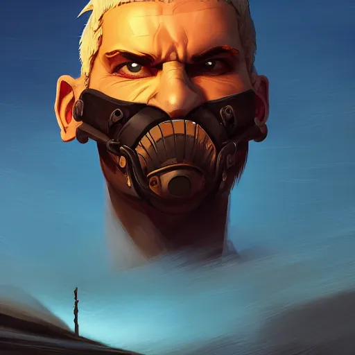 Image similar to face icon stylized minimalist mad max 2 : the road warrior, loftis, cory behance hd by jesper ejsing, by rhads, makoto shinkai and lois van baarle, ilya kuvshinov, rossdraws global illumination