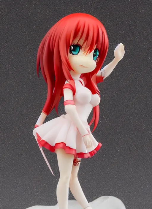 Image similar to 8 0 mm resin detailed miniature of a lovely red - hair anime girl, detailed product photo, product introduction photos, 4 k, full body