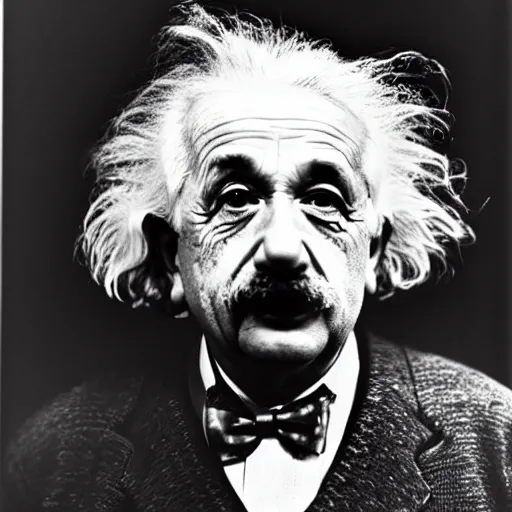 Image similar to Albert Einstein, shot by Robert Mapplethorpe