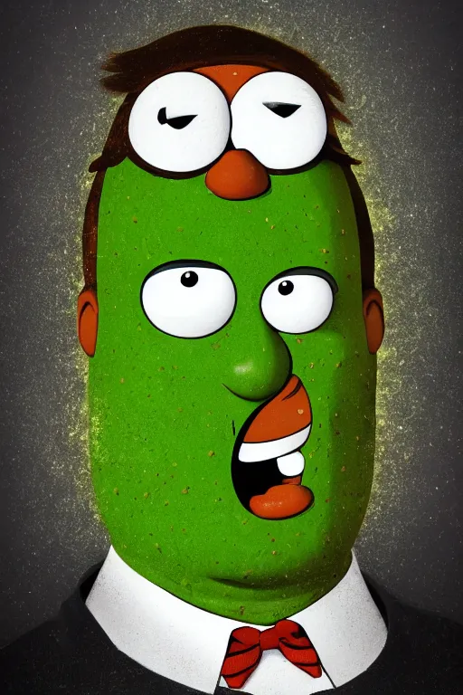 Image similar to 📷 peter griffin is pea, made of food, head portrait, dynamic lighting, 4 k